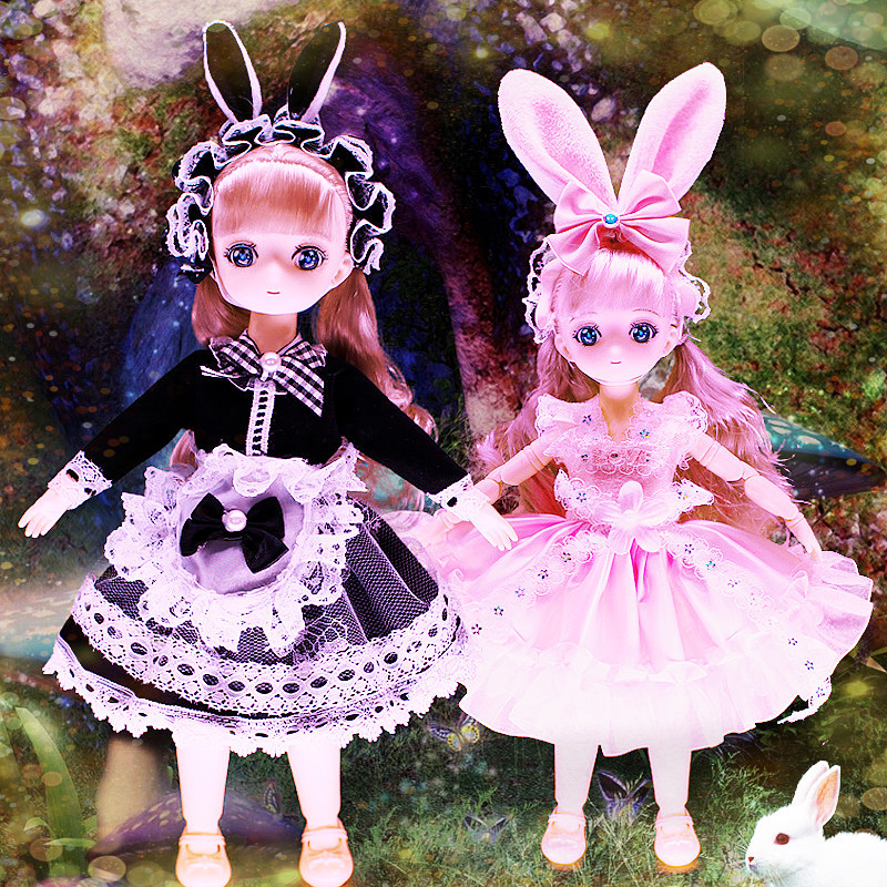 9成交3853个厂家直销动漫二次元娃娃30厘米精致套装仿真眼女孩公主