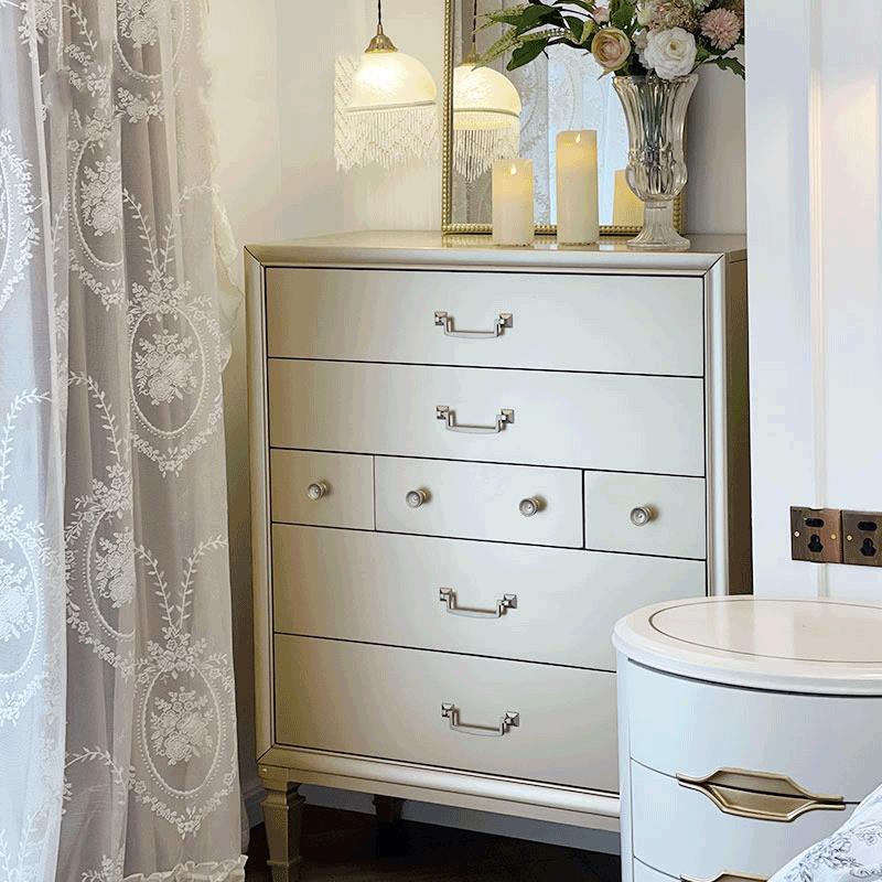 卧室轻奢caracole珍珠实木斗柜美式现代简约收纳储物柜书房玄关柜