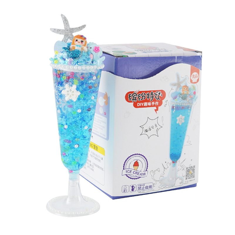 Children's Handmade DIY Cream Glue Ice Cream Cup Material Package Simulation Dessert Super Light Brickearth Educational Toys