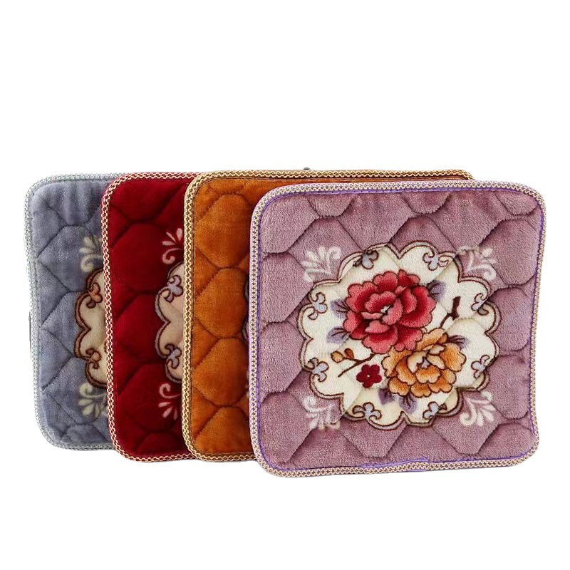 Winter Warm Thickened Fleece Butt Seat Cushions Non-Slip Chair Cushion Household Sofa Dining Table and Chair Stool Chair Cushion Wholesale