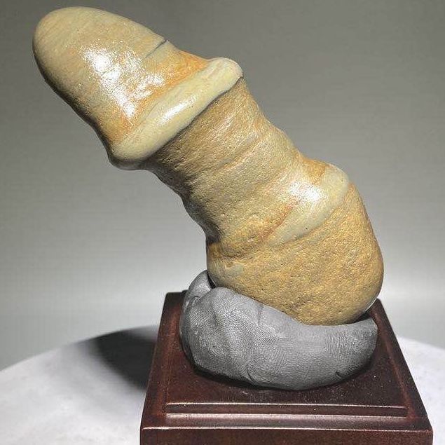 1大湾石人物石画面石彩陶石天然奇石原石石头摆件观赏石高端客厅