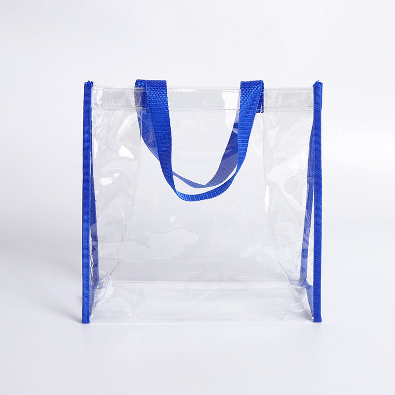 PVC Handbag Transparent Plastic Handbag Sewing PVC Bag Clothing Shopping Bag PVC Cosmetic Bag Wholesale Spot