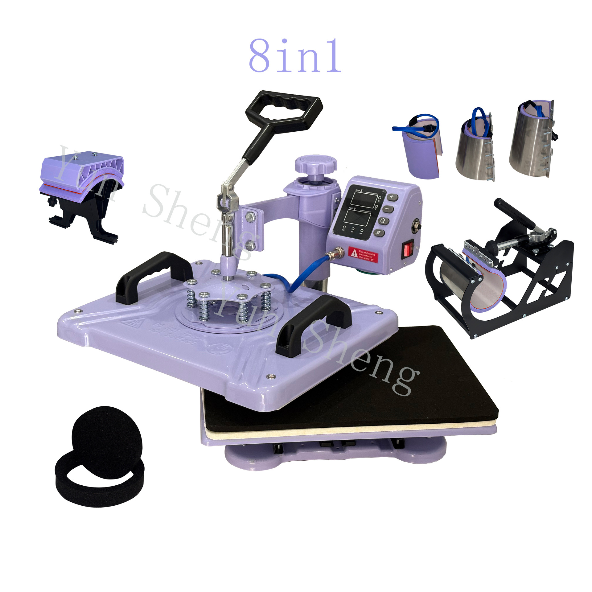 热转印烫画机29*38八合一多功能组合机帽子衣服杯子8in1热压机