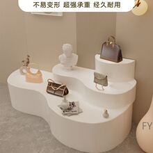 FY服装店长方形专用店异形展示台直播不规则网红摆台现做展示