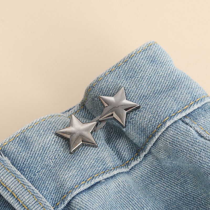 Little Star Collection Belt Buckle a Pair of Buckles Jeans Waist Big Change Small Waist Slimming Artifact Detachable Nail-Free Seam Waist Button