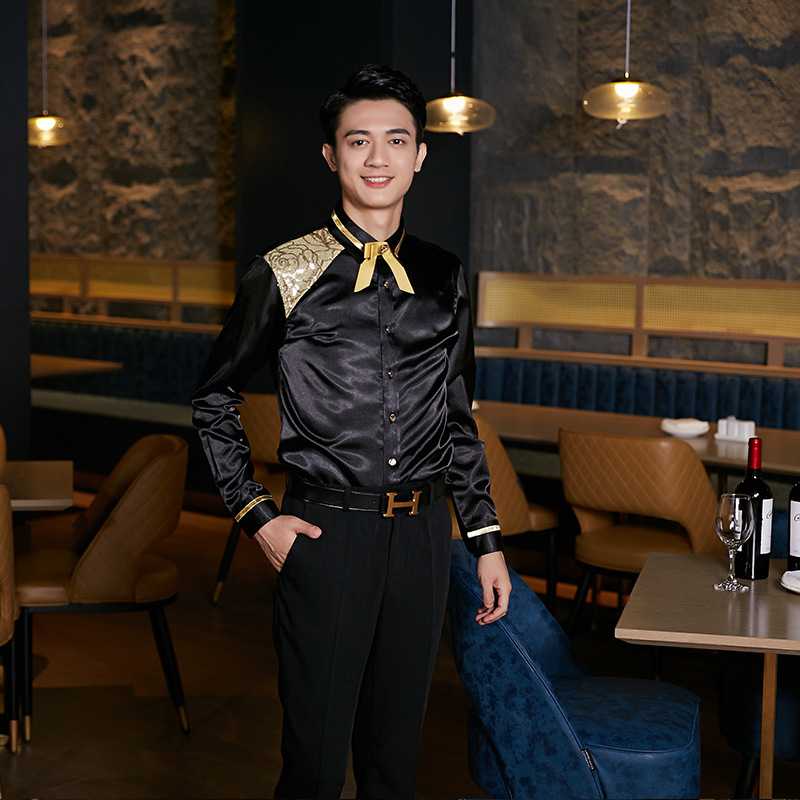 龙丽儿夜场dj酒吧ktv工作服秋冬装会所工服马甲衬衫夜总会少爷服