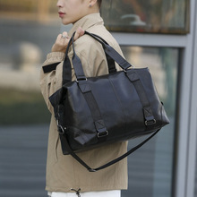 新款韩版男士手提包大容量旅行包行李包商务出差单肩斜挎包旅行袋