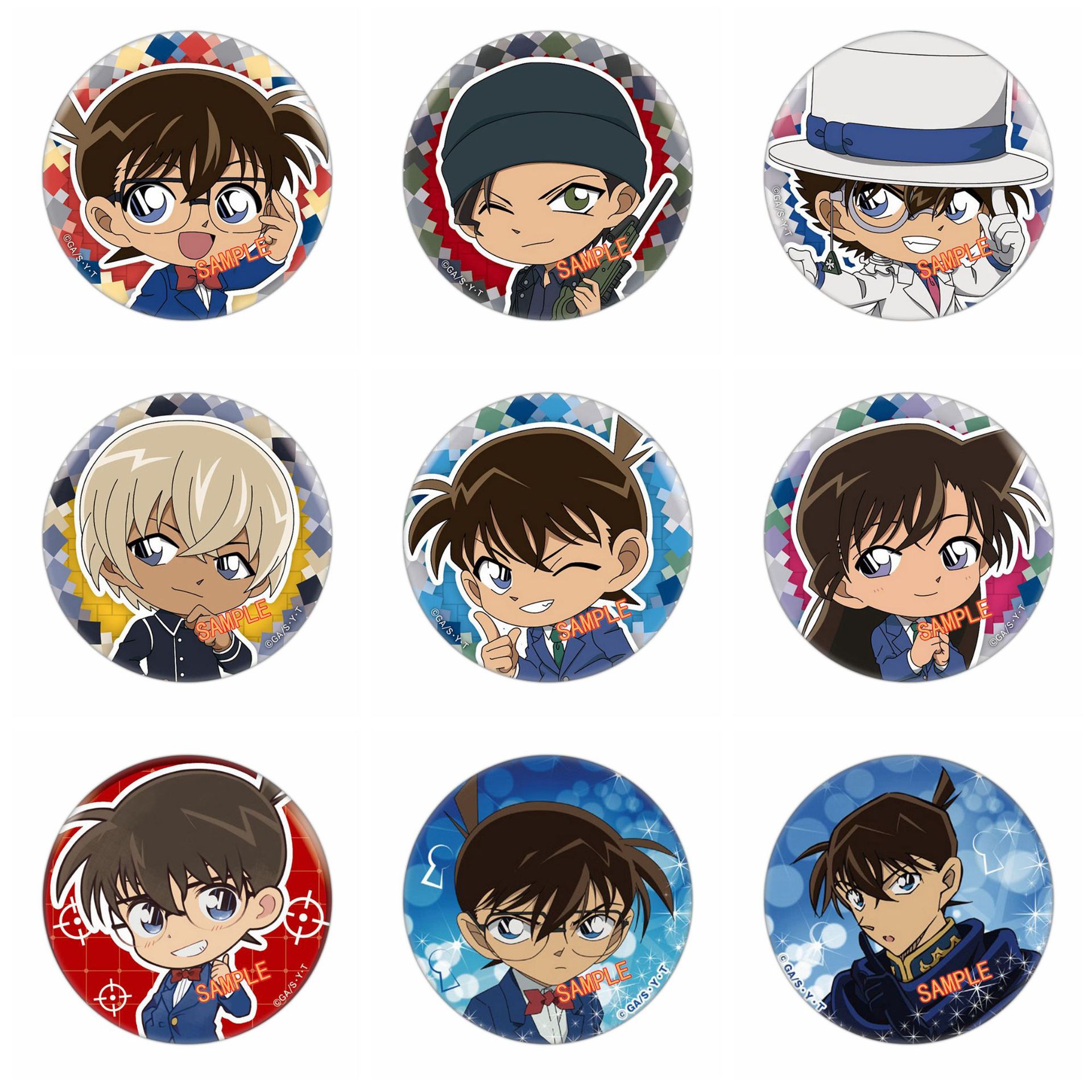 柯南 怪盗基德 徽章 圆形胸章二次元 灰原周边批发 115-152