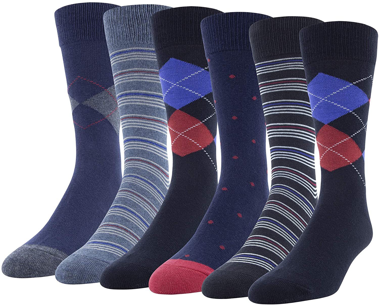 跨境商务男袜蓝色色菱形格过膝男士袜冬季经典商务男袜定制