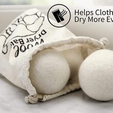 1/2/4/6 Pcs Reusable Wool Dryer Balls Household Washing跨境