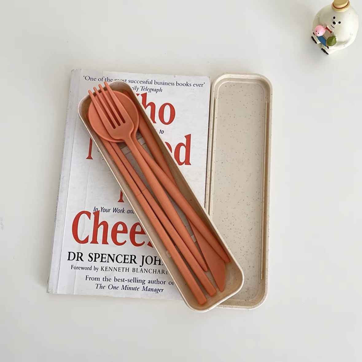 Breakfast Portable Camping Chaoshan Tableware Household Ins Student Spoon Chopsticks Sets Wheat Tableware Blind Box