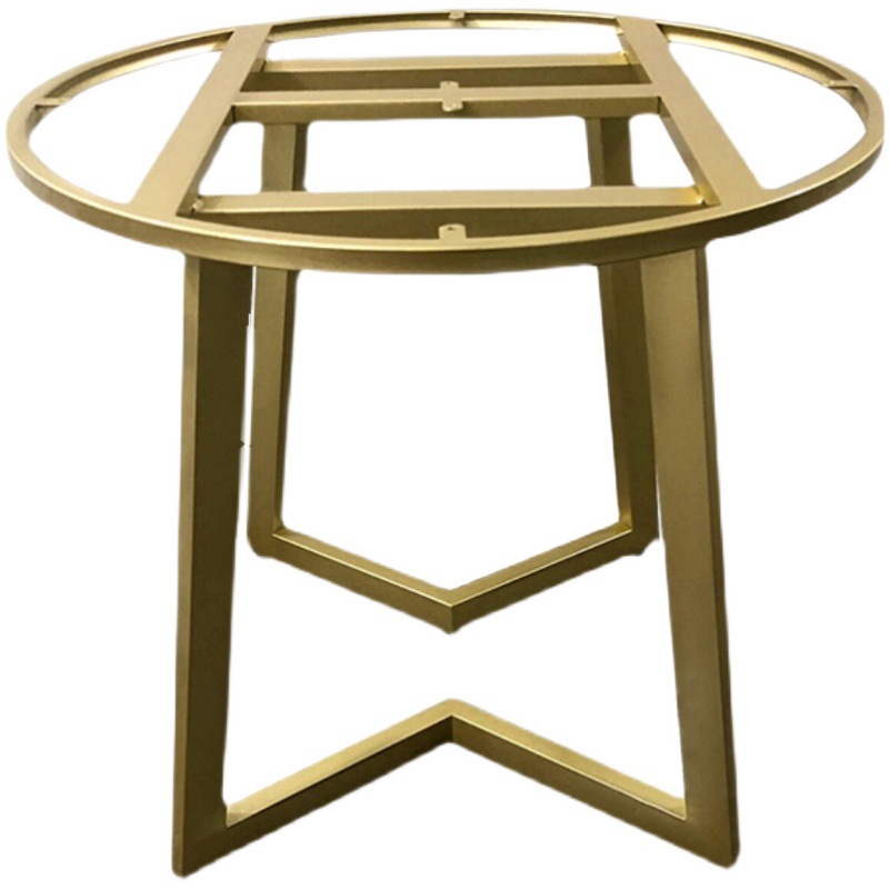 铁艺不绣钢圆桌腿岩板桌架餐桌支架休闲桌支架火锅桌子腿