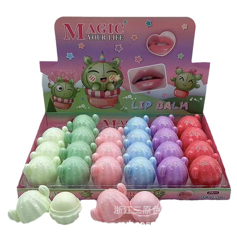 Foreign Trade Popular Style Children's Cactus Lipstick Vaseline Lip Balm Moisturizing and Anti-Cracking Exclusive for Cross-Border Lip Care