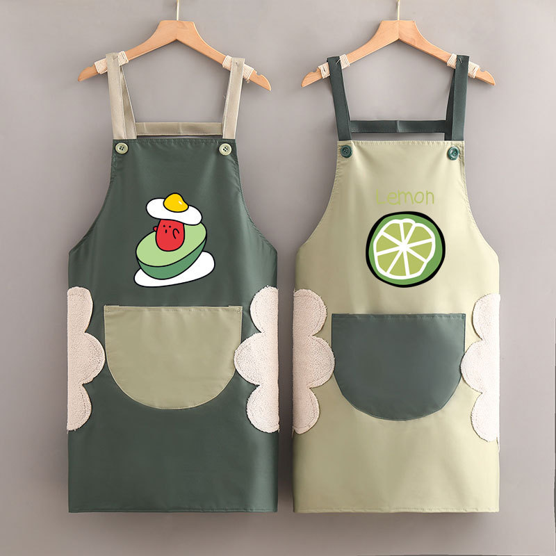 apron wholesale waterproof and oil-proof kitchen new homehold women‘s cooking fashionable korean style internet celebrity catering same work clothes