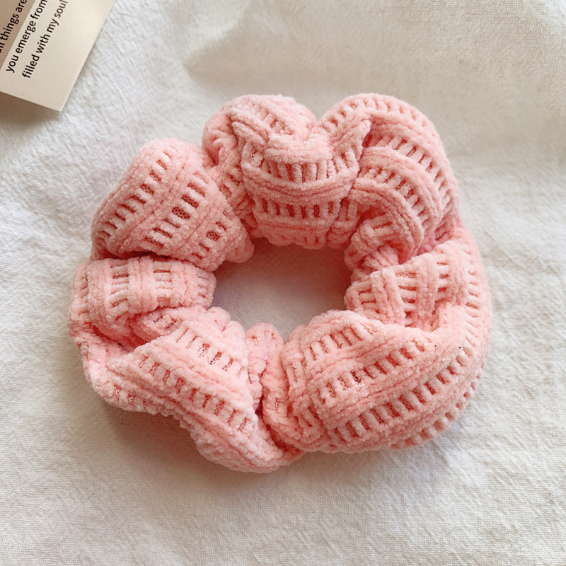 秋冬针织大肠发圈简约毛线头绳网红ins发绳韩国扎头橡皮筋头饰女