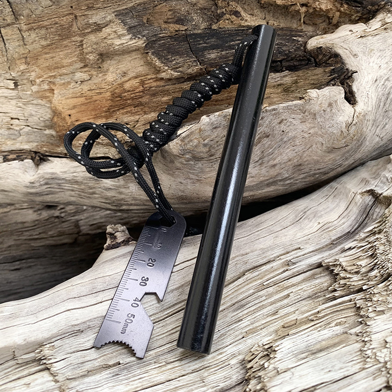 跨境热销户外打火棒镁棒 带刮片野营打火石取火棒 大号求生取火器