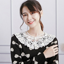 日韩冬季棉质圆领蕾丝领子高级感配连衣裙的领子【跨境厂家批发】