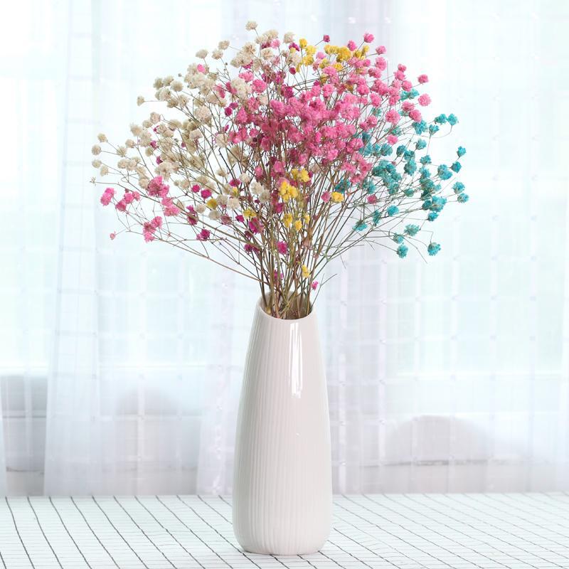 满天星干花花瓶摆件北欧家居装饰品客厅陶瓷插花花器创意简约现代