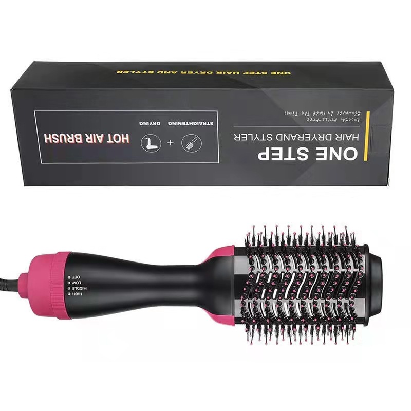 Amazon Hot Hot Air Comb Two-in-One Negative Ion Straight Comb Hair Straightener Hair Dryer Hair Curler Styling Comb