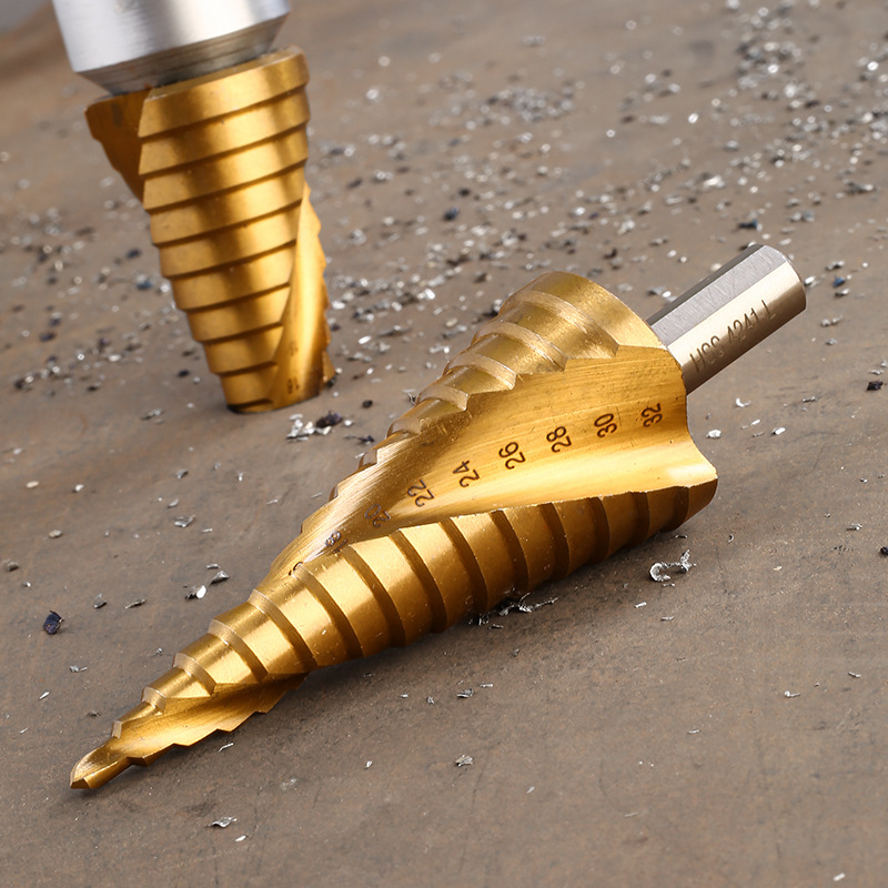 宝塔钻头开孔器万能打孔钢铁超硬扩孔锥形金属多功能不锈钢阶梯钻