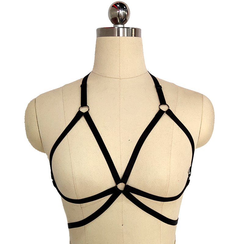 竹如 性感情趣内衣胸显大火辣激情sm捆绑制服诱惑线束文胸o0754