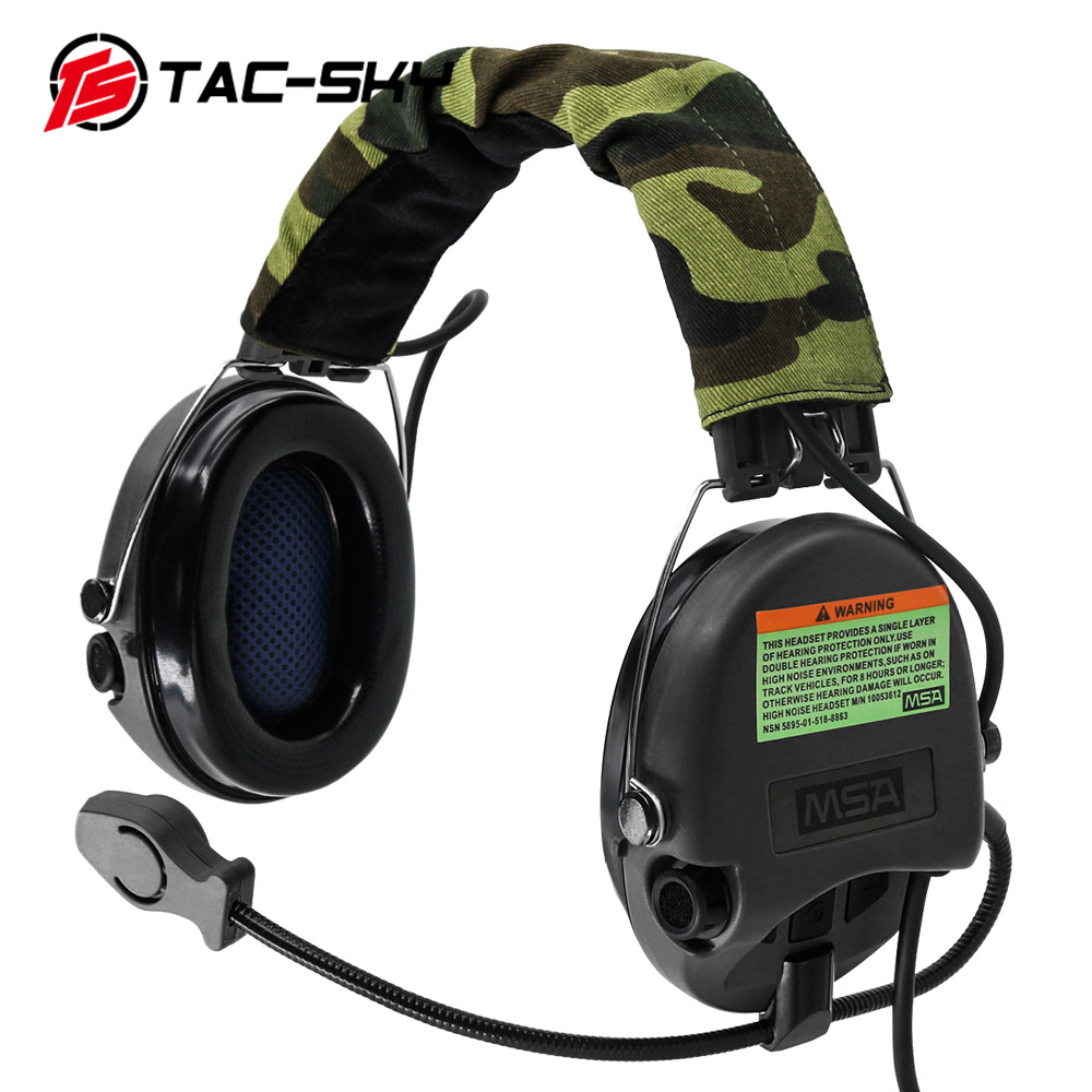 tac-sky msa sordin 索拉丁降噪拾音战术耳机标配版 bk(黑色)