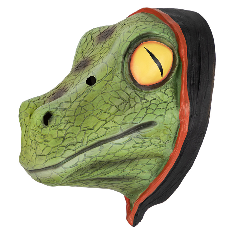 万圣节面具乳胶头套侏罗纪公园同款恐龙头套表演道具酒吧舞会