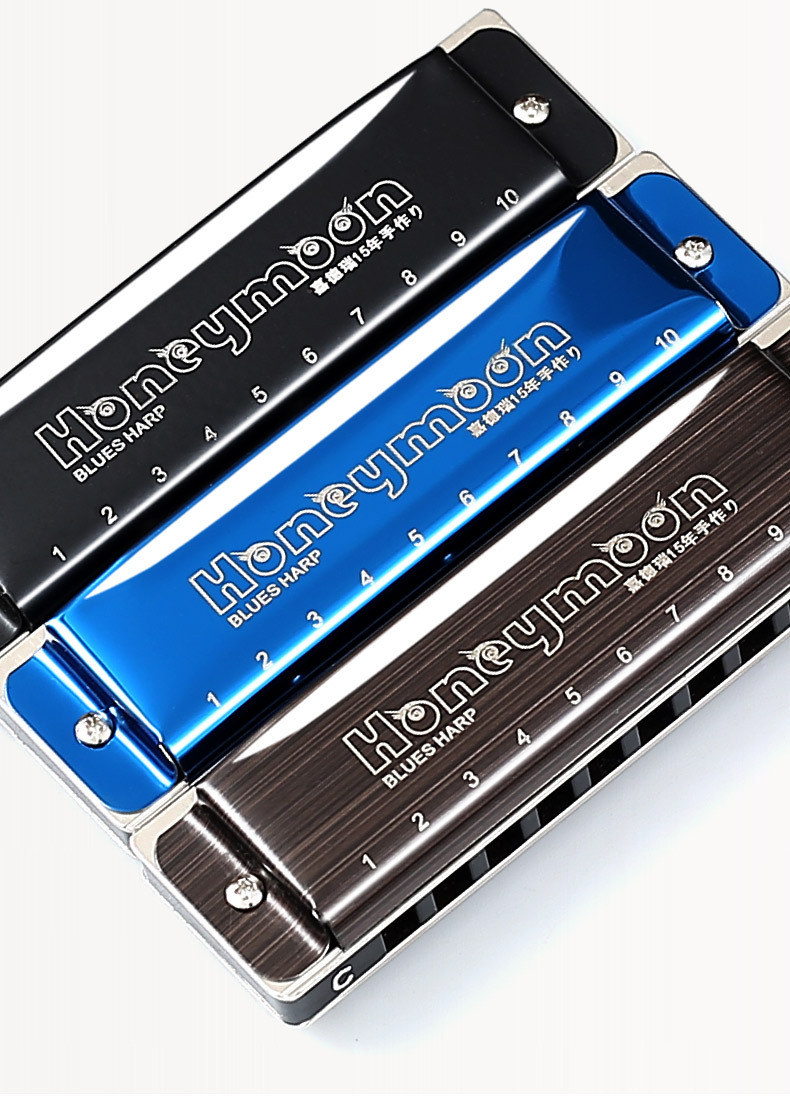 嘉德瑞布鲁斯口琴蓝调10孔c调男士十孔专业演奏级初学者入门儿童