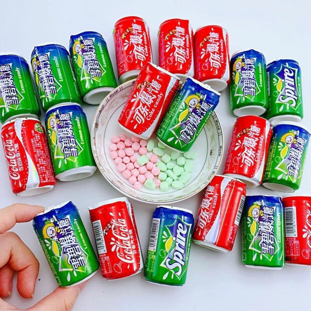 润尔乐汽水糖雪碧汽水味糖可乐片汽水味糖果爆汽味糖果