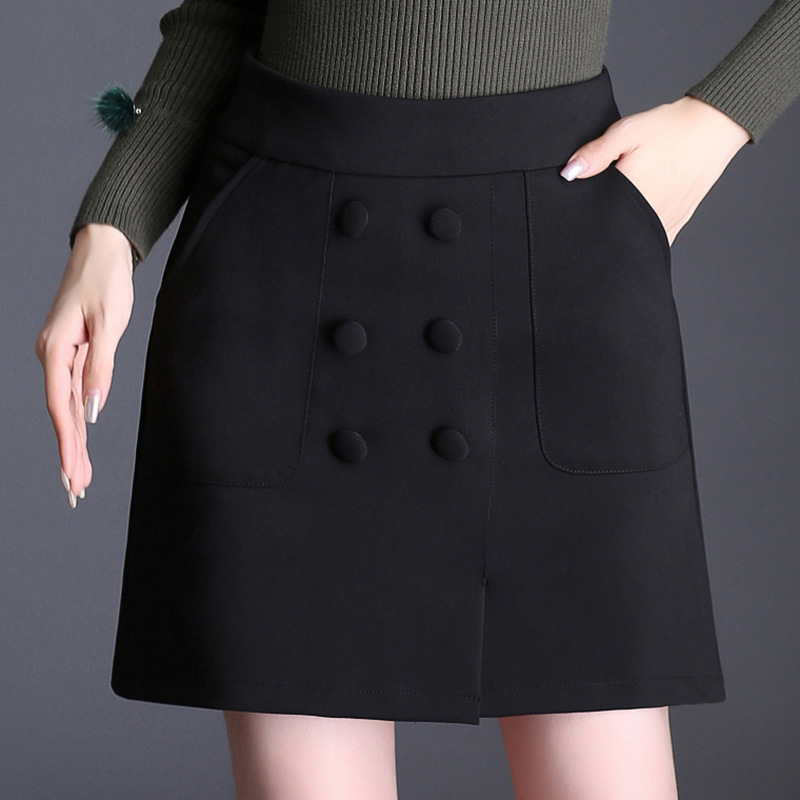 直筒裙半身裙冬短