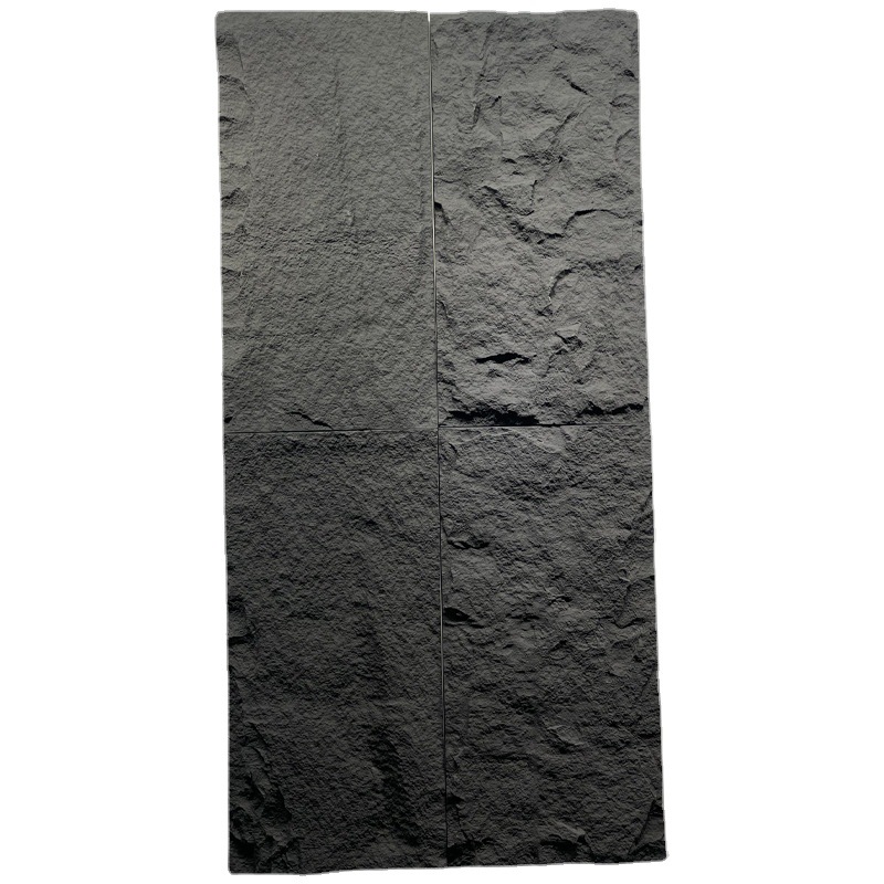 轻质文化石pu石皮1200x600仿真蘑菇石石材大板电视背景墙大厅墙砖