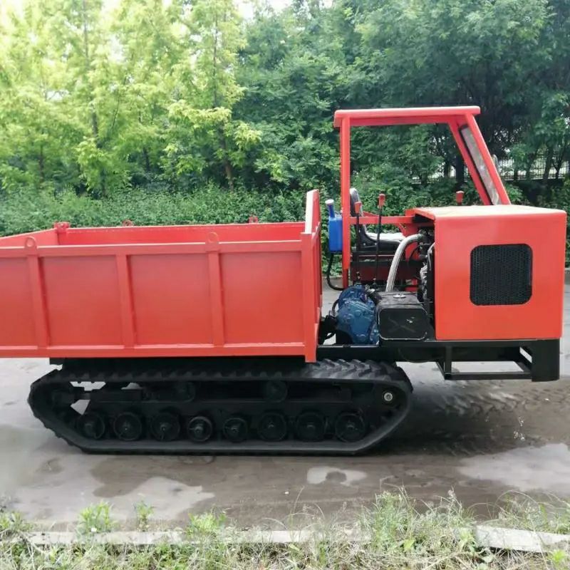 8吨10吨履带车农用自卸爬山虎山地水泥木材石材河道履带运输车