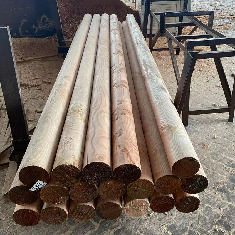 防腐木圆木柱子方木柱实木防腐木圆柱户外粗圆木棒原木亭子方立柱