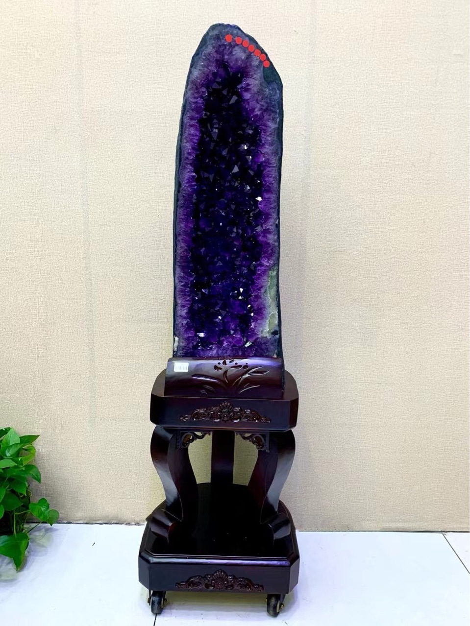 凤呈祥天然巴西紫水晶洞摆件紫晶洞钱袋子聚宝盆风水布局装饰品