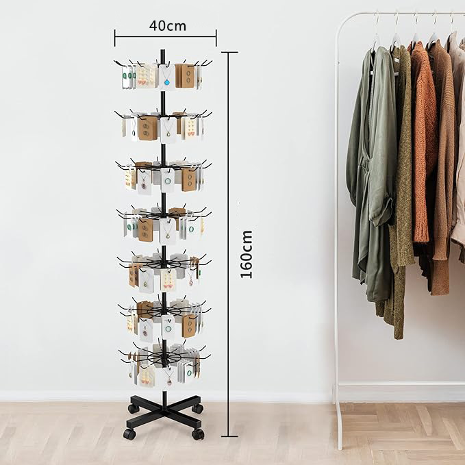 饰品架子手机壳袜子手套口罩唇膏展示架摆摊挂架跨境旋转落地展示