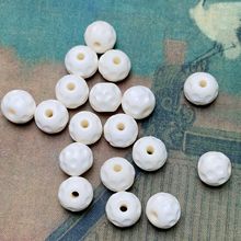 藏区回流牦牛骨圆珠陨石珠坑点珠老型鹿骨头文玩佛珠手串配件