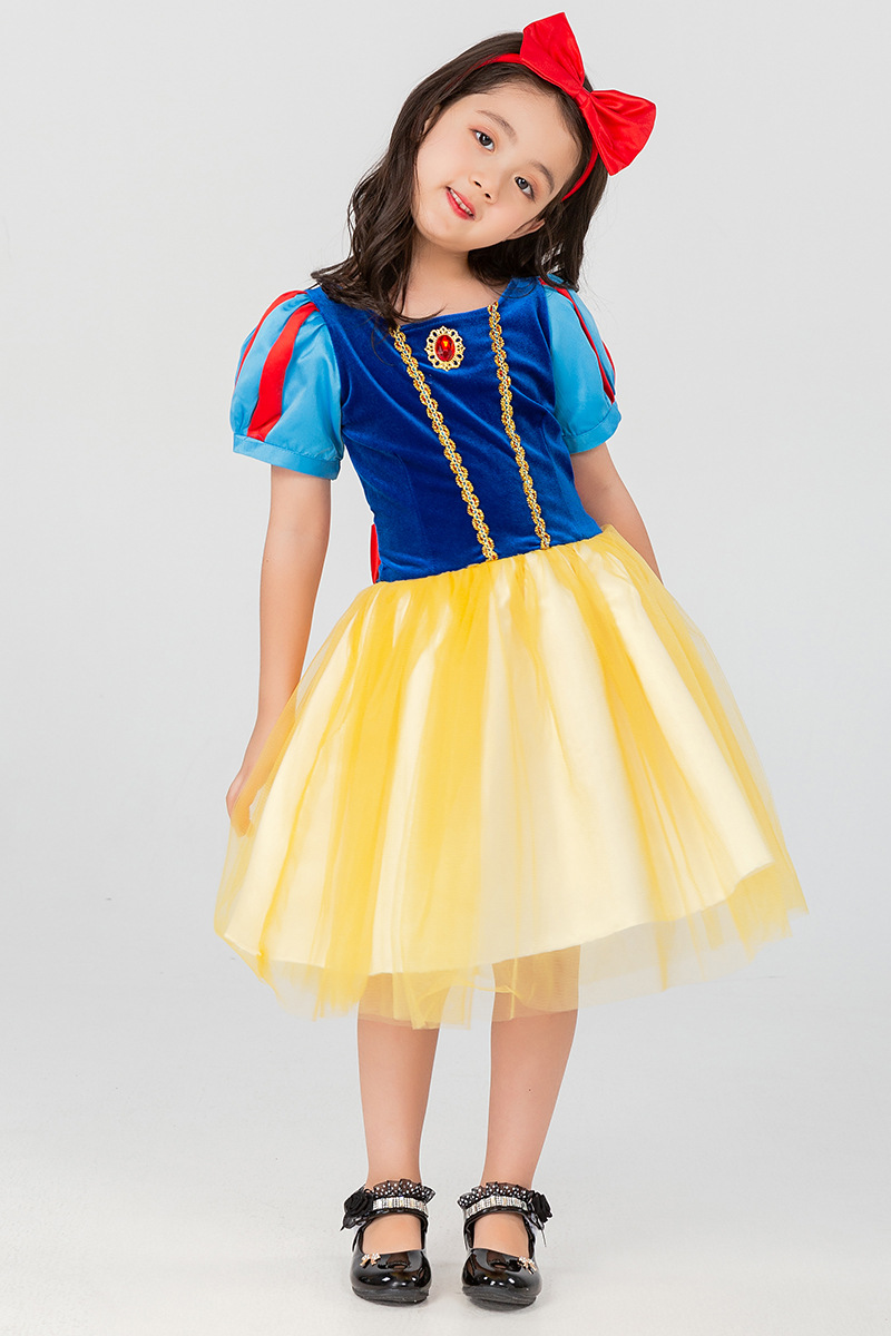 新款童话故事万圣节装扮毒苹果皇后白雪公主连衣裙舞台表演服女童