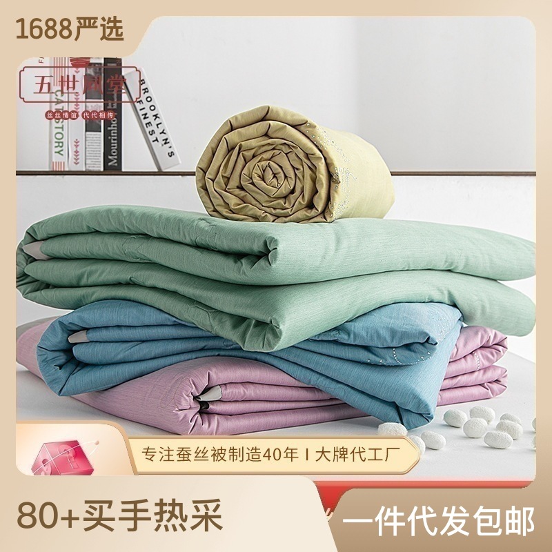 Silk Quilt Summer Blanket Airable Cover on Sales for Slight Flaw Duvet Insert Quilt Summer Sample Silk Quilt One Piece Can Be Shot Clearance