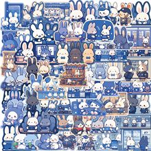 50张bunny贴纸DIY装饰吉他手机笔记本水杯防水防水原创不侵权贴纸