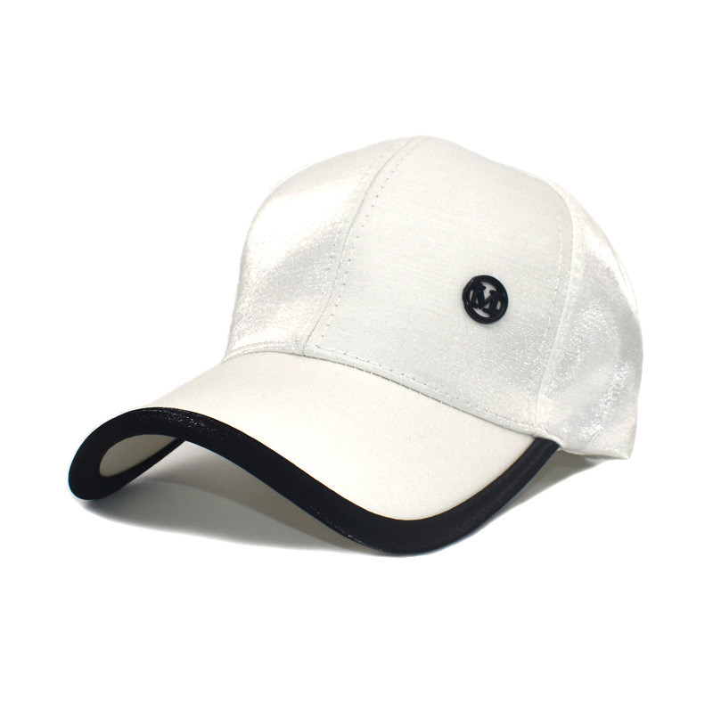 Foreign Trade New Korean Style Casual All-Match M Standard Satin Baseball Cap Spring and Summer Mercerized Cotton Sun-Proof Peaked Cap Tide
