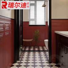 法式复古马卡龙纯色400X1200瓷砖浴室内墙厨房卫生间墙裙砖护墙板