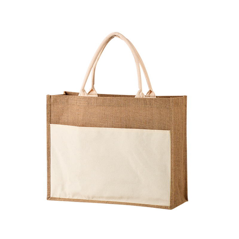 Non-Printed Sack Custom Blank Jute Bag Logo Eco-friendly Shopping Gift Bag Graffiti DIY Wholesale