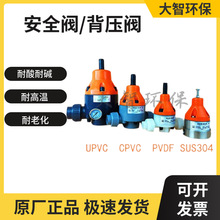 材质UPVC PVC 不锈钢安全阀背压阀单项泄压阀减压阀DN15 20 25 32
