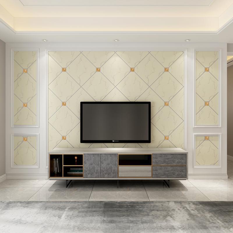 客厅电视背景墙现代简约壁纸3d立体浮雕无纺布卧室影视墙壁纸大气