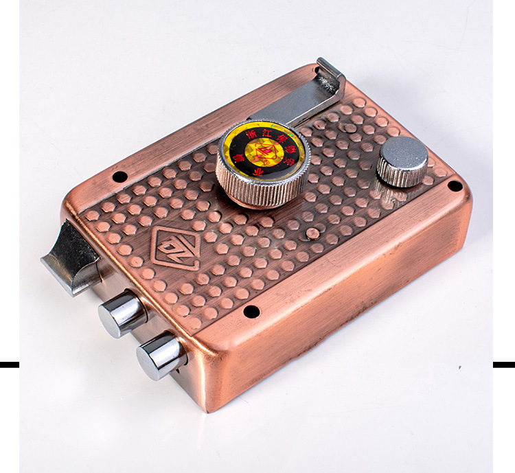 老式保德安防盗门 外装机械门锁方形龙头锁 连体分体保德安单锁盒