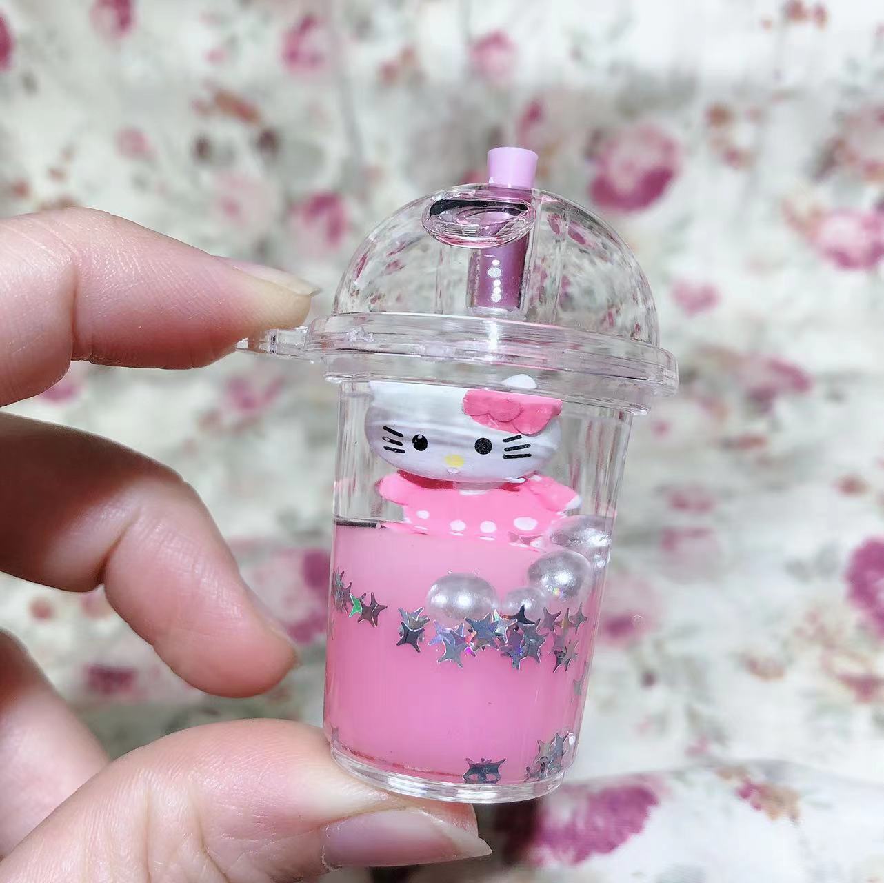 直播爆款流沙瓶人气卡通入油漂浮迷你液体奶茶许愿瓶一件代发