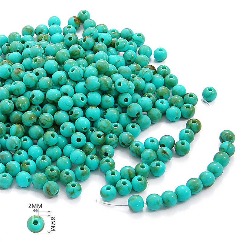 DIY Handmade Beads Acrylic Imitation Turquoise Beads Scattered Beads Adult Bracelet Necklace Woven Plastic Bead