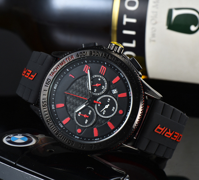 外贸欧美热卖法拉赛车手表运动fr多功能计时男表石英表速卖通代发