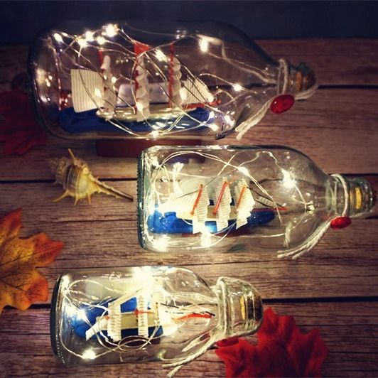 帆船模型漂流许愿瓶生日开学送男女生闺蜜朋友老师惊喜的毕业礼物