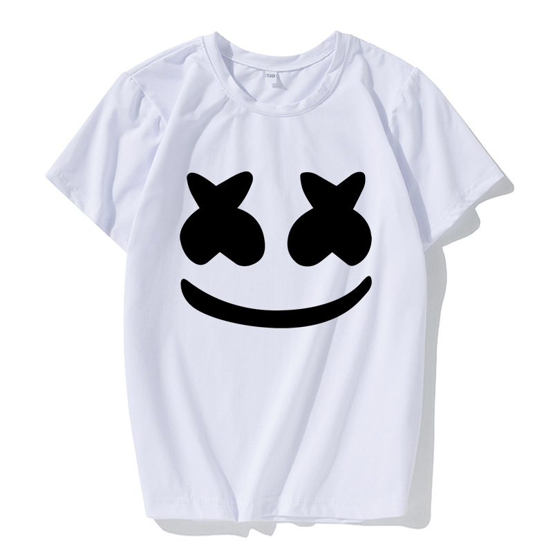 2021新款笑脸xx印花欧美周边潮牌男女式短袖儿童学生时尚休闲t恤
